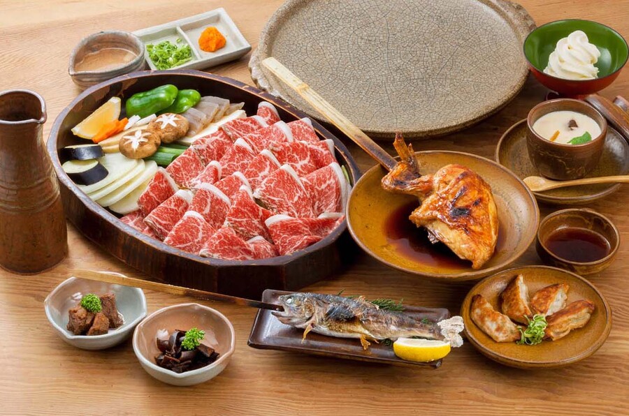 皇牛 陶板焼コース(Sumeragi Beef Touban-yaki Course)
